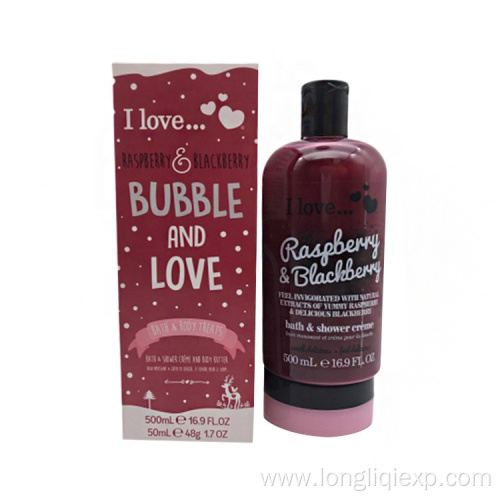 Raspberry blackberry shower gel set 500ml shower cream